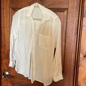 Beachlunchlounge white button down shirt. XS
